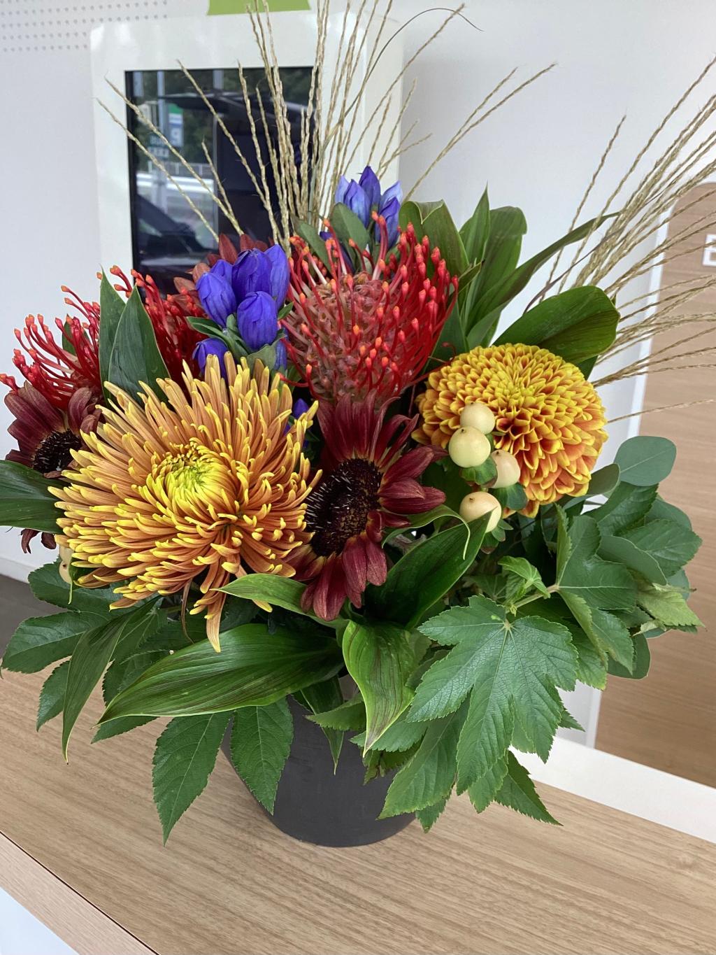 ショールームのお花