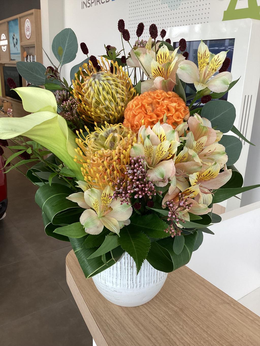 ショールームのお花